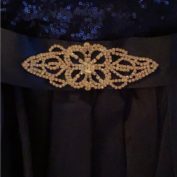 Chasing Fireflies Navy sequin sparkles dress - Picture 2 of 5